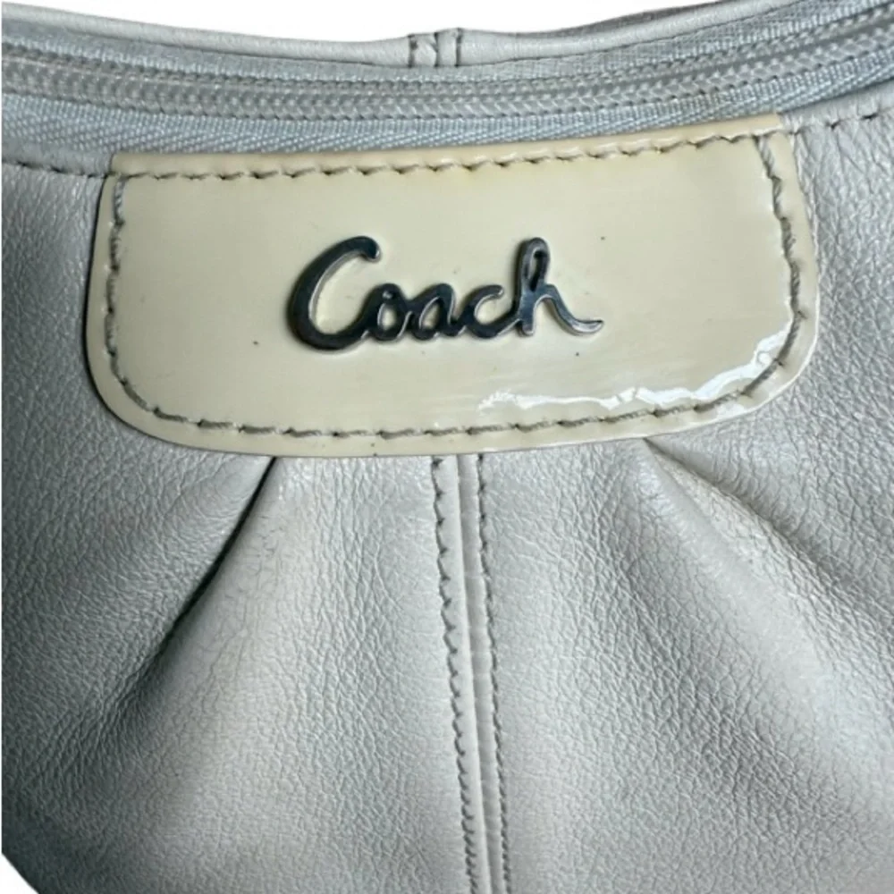Coach Cream Crossbody Bag with Logo Tag